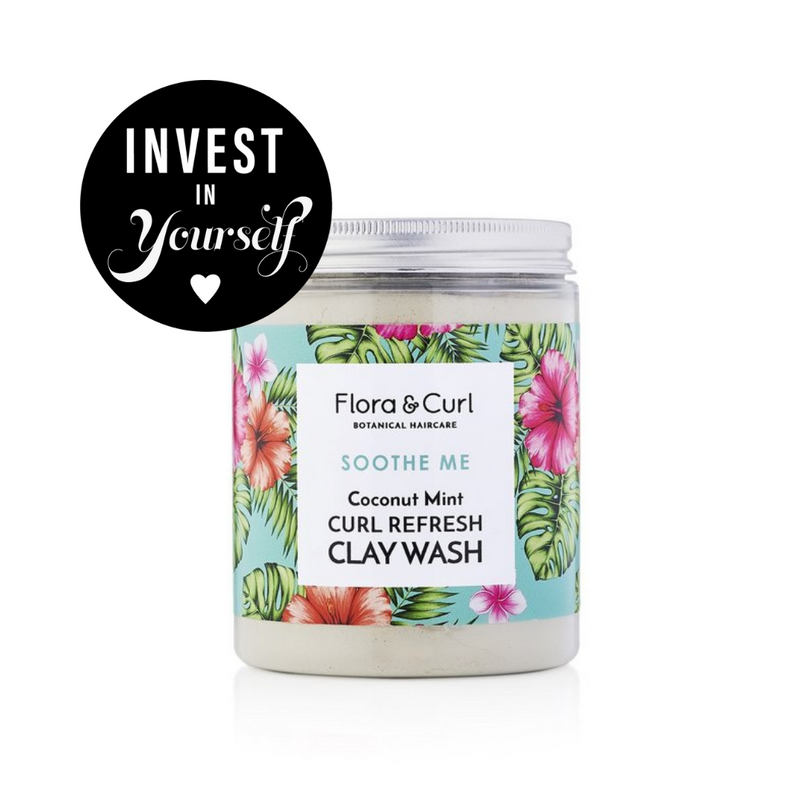 Flora & Curl Coconut Mint Curl Refresh Clay Wash 260g / 8.5oz