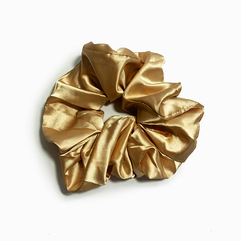Afroani Gold Oversized Satin Scrunchie