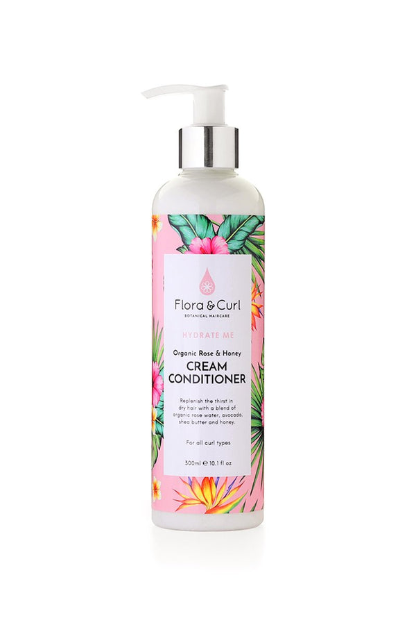 Flora & Curl Organic Rose & Honey Cream  Conditioner 300ml / 10oz