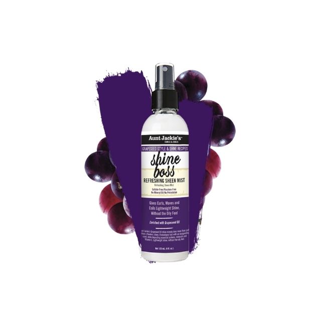 Aunt Jackie's SHINE BOSS Grapeseed Refresh Sheen Mist 